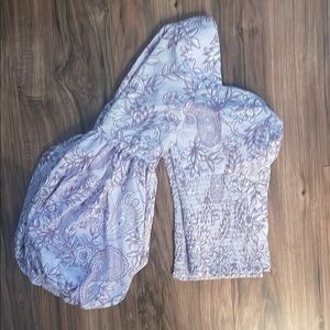 Purple Floral Print Blouse | Venus